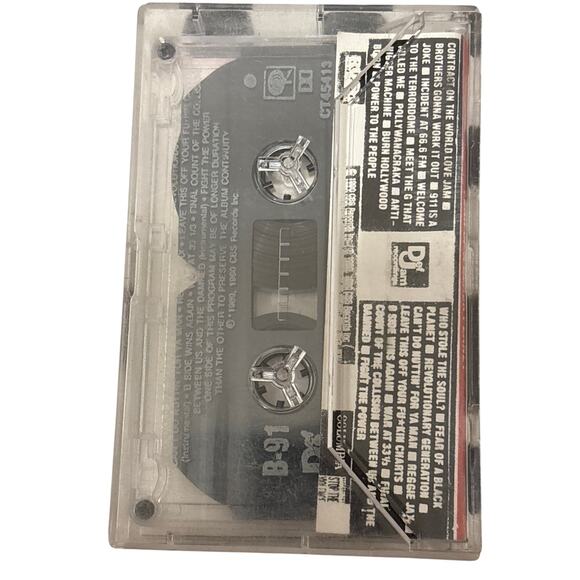 Public Enemy Fear of a Black Planet Cassette Def Jam 1989 reprinted j-card rare - Picture 2 of 4